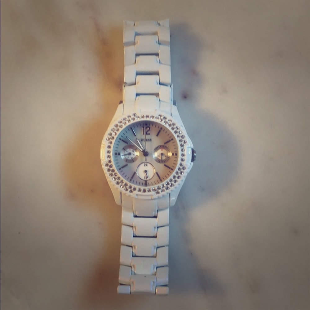 Guess white watch 38mm